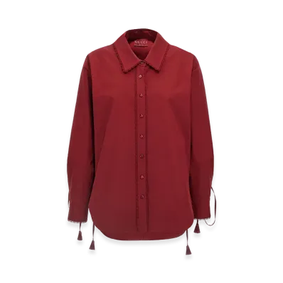 GUCCI Women's Lacing Shirt "Red"