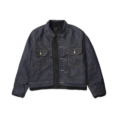 sacai x Levi's Men's Denim x Nylon Twill Reversible Blouson "Indigo/Black"