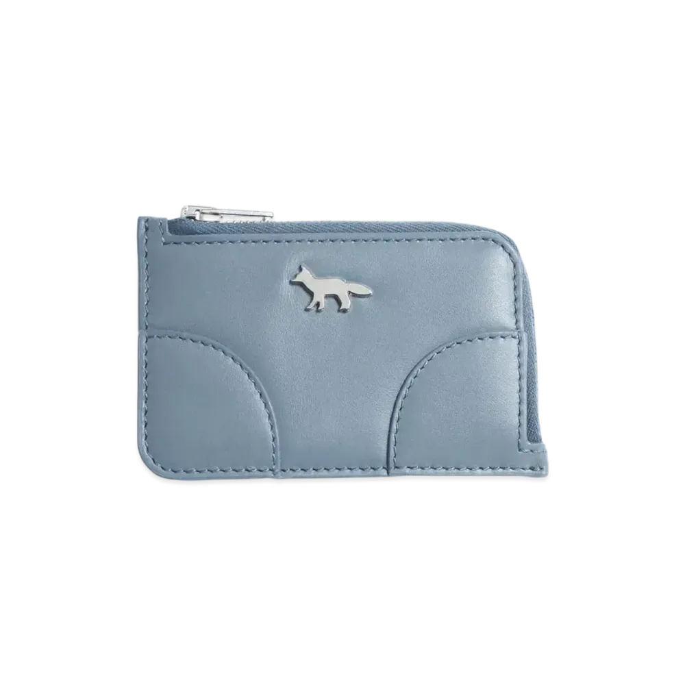 Maison Kitsune Boogie Long Zip Card Holder "Beat Blue"