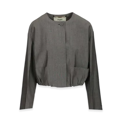 FENDI Women's Mohair Fabric Jacket "Gray"