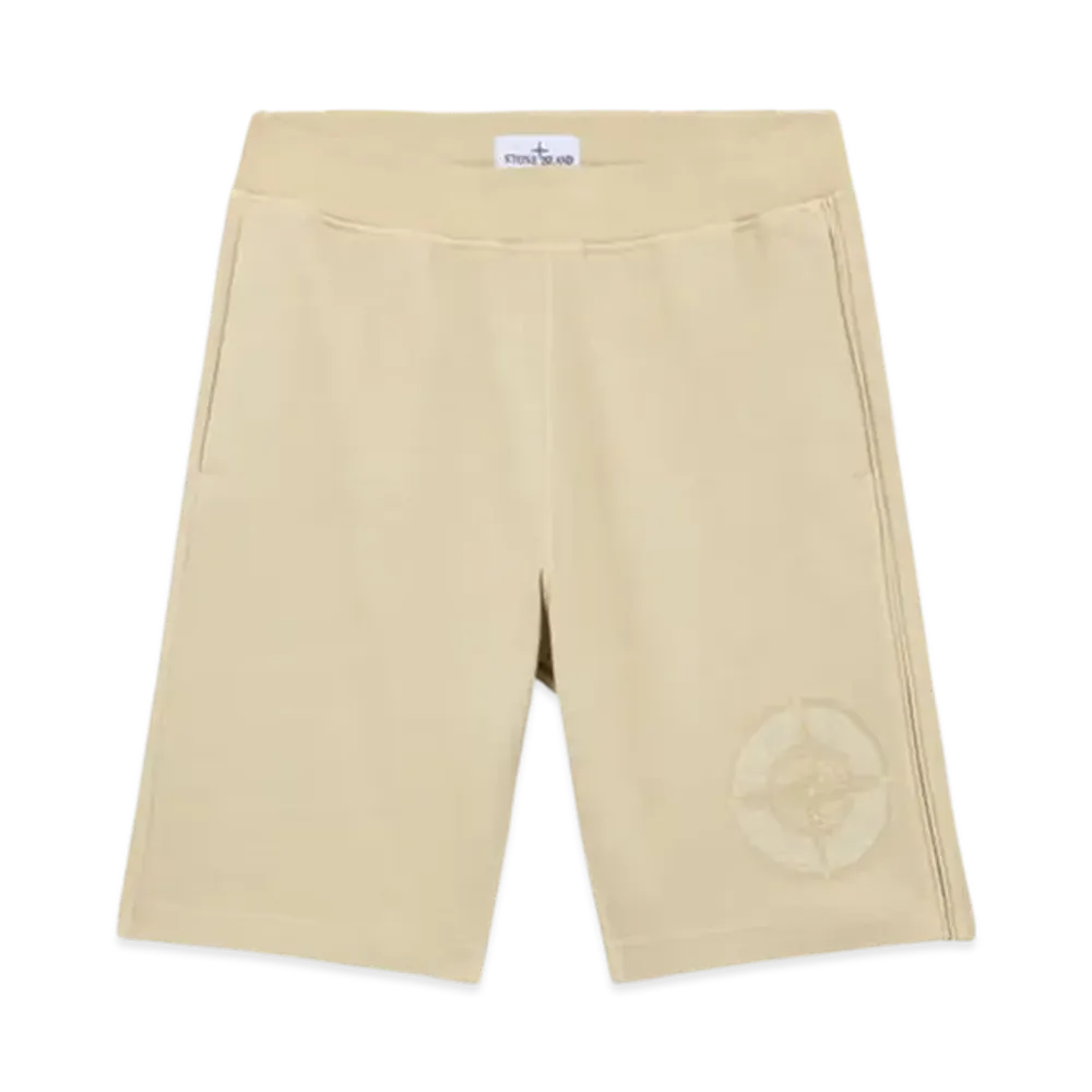 Stone Island 606M2 Heavy Cotton Jersey Relaxed Fit Bermuda Shorts - 24FW "Off White"