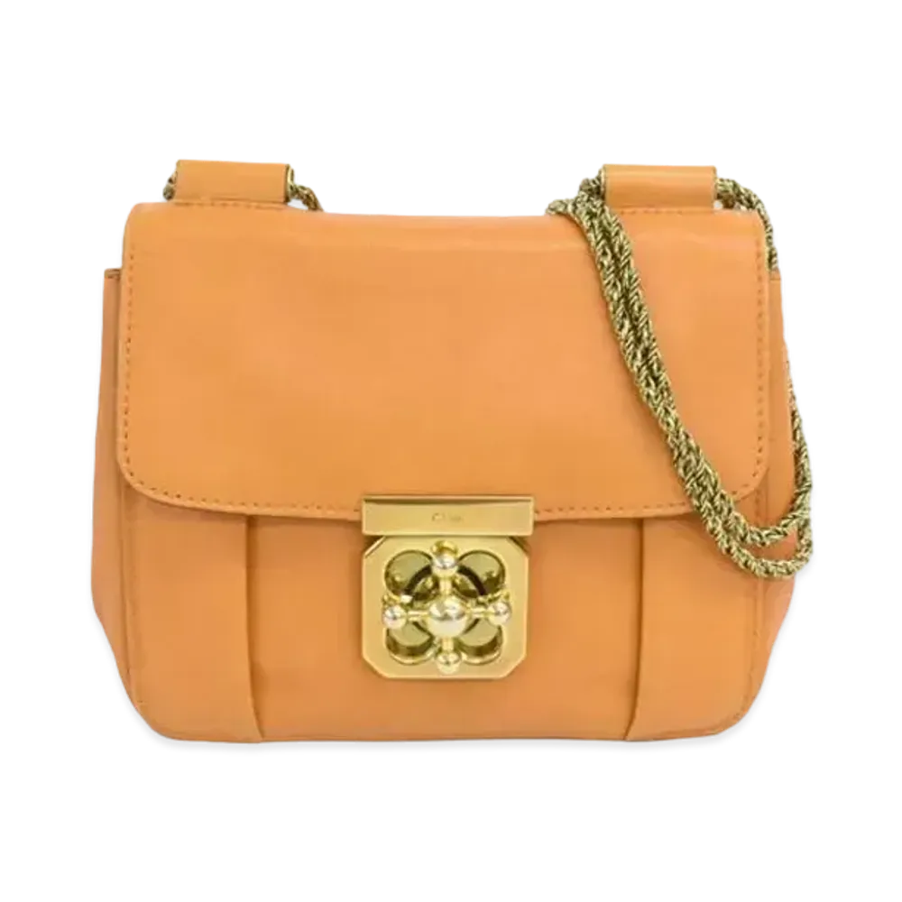 Chloe ELSIE Leather Shoulder Bag "Orange"
