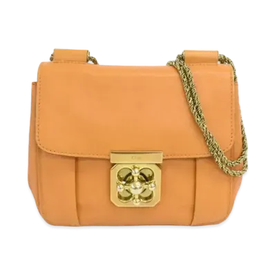 Chloe ELSIE Leather Shoulder Bag "Orange"