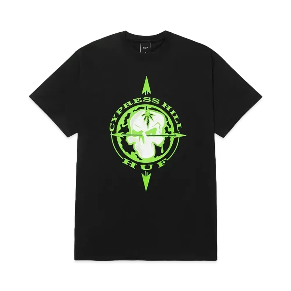 HUF x CYPRESS HILL "420" Blunted Compass Tee "Black"