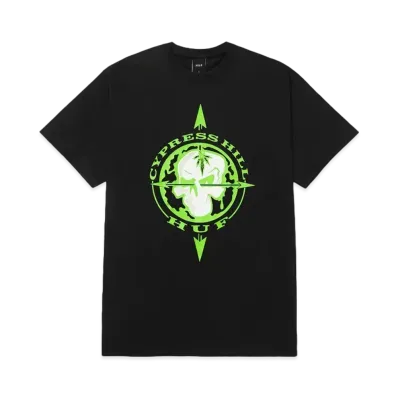 HUF x CYPRESS HILL "420" Blunted Compass Tee "Black"