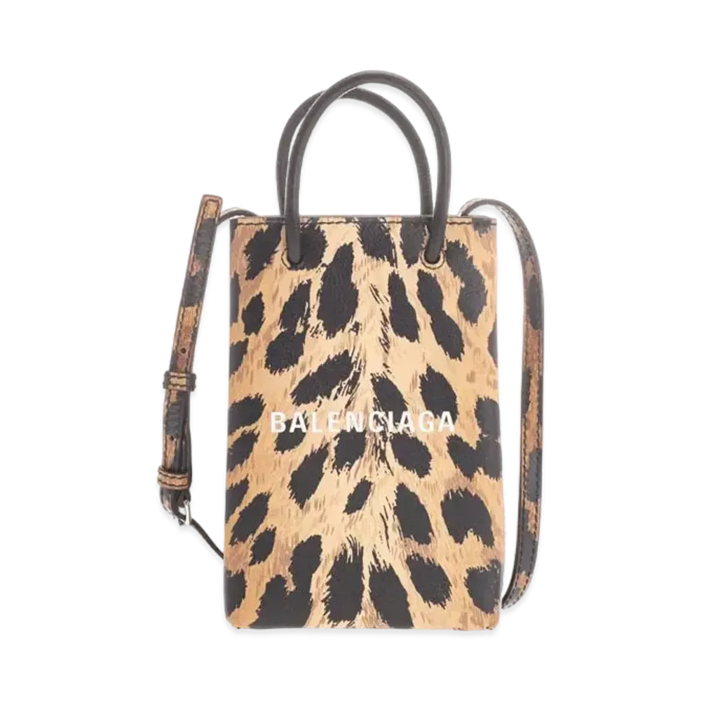 BALENCIAGA Leather Handbag "Beige/Black"