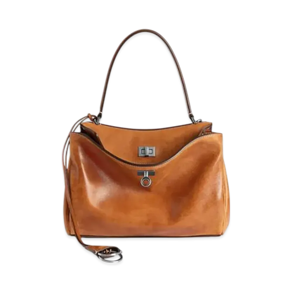 BALENCIAGA Rodeo Handbag Small "Tan Cowboy"