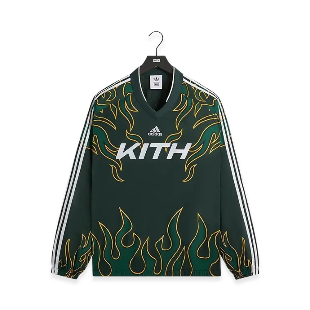 Kith x adidas Football Long Sleeve Flame Pullover "Stadium"