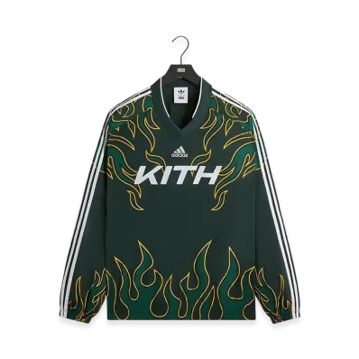 Kith x adidas Football Long Sleeve Flame Pullover "Stadium"