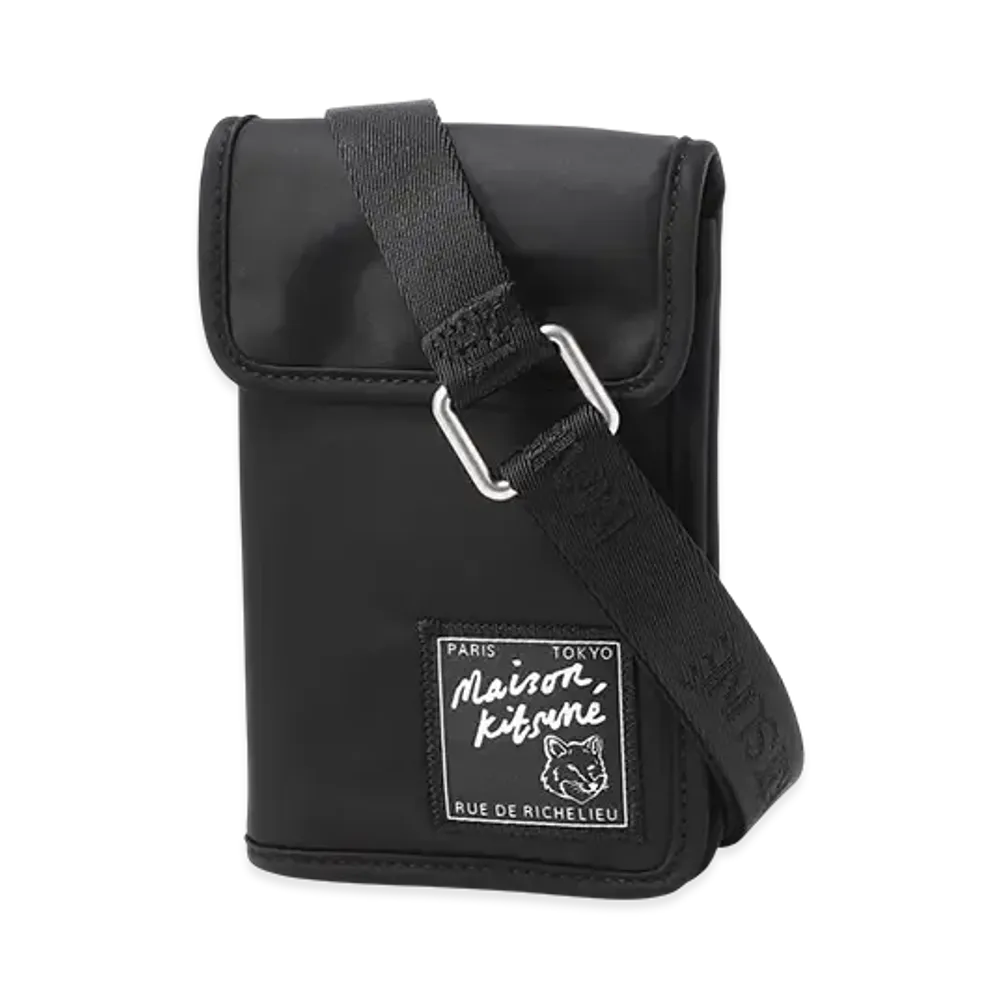 Maison Kitsune Nylon Neck Pouch "Black"