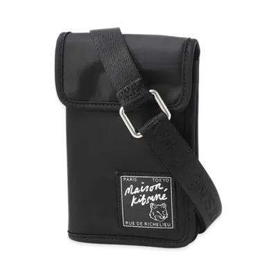 Maison Kitsune Nylon Neck Pouch "Black"