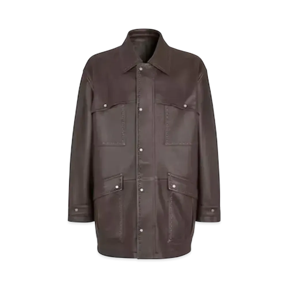 FENDI Men's Blouson Deer Leather "Brown"
