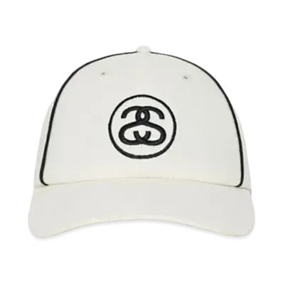 Stussy Low Profile Contrast Piping Snapback "Bone"
