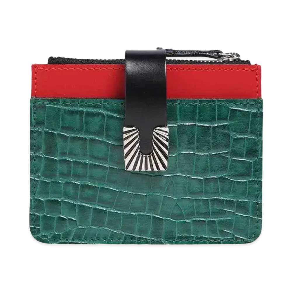 TOGA VIRILIS Leather wallet square tip "GREEN"