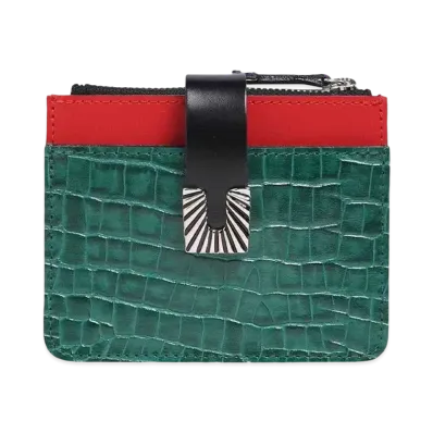TOGA VIRILIS Leather wallet square tip "GREEN"