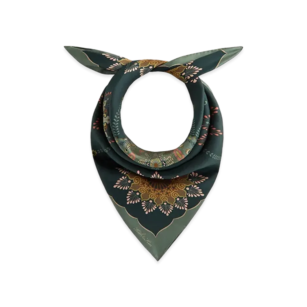 Kith Floral Printed Palm Silk Scarf "Stadium"
