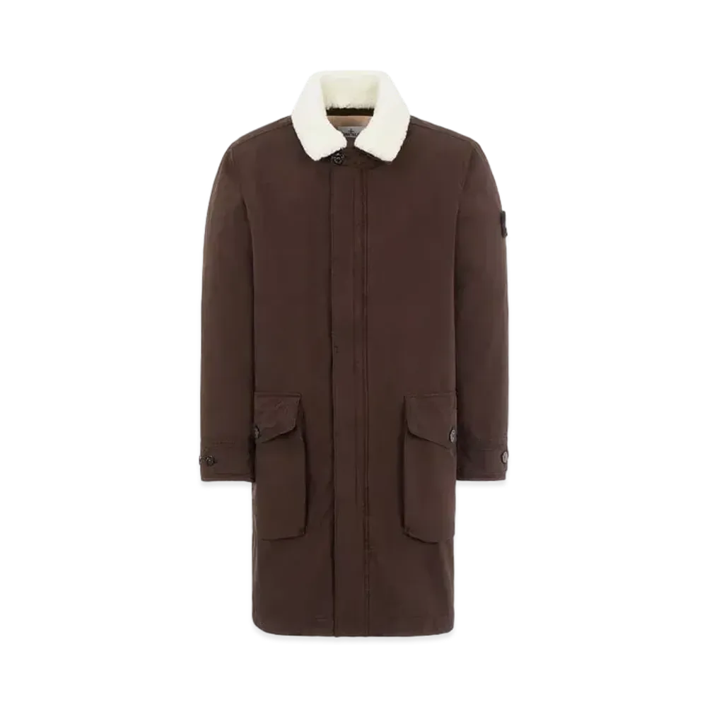 Stone Island 70749 DAVID-TC WITH KNIT WOOL LINING "Dark Brown"