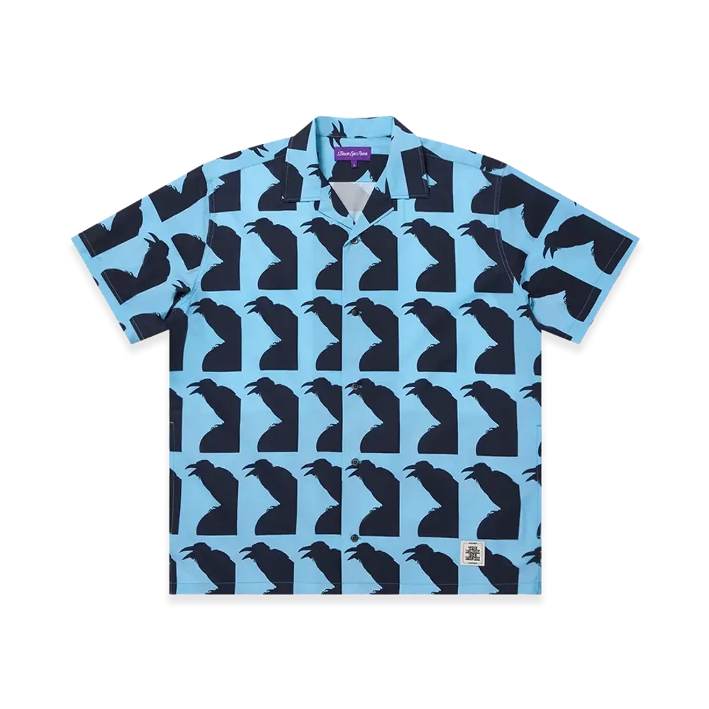 BlackEyePatch Jiro Konami Crow Open Collared S/S Shirt "Blue"