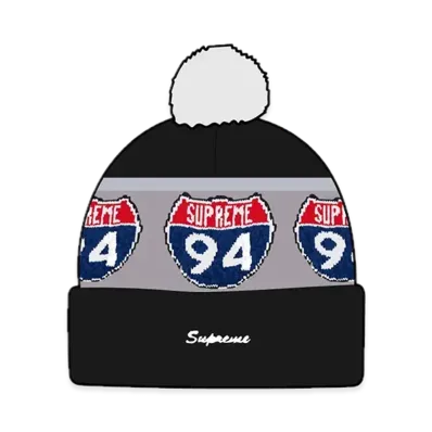 Supreme Interstate Reflective Beanie "Black"