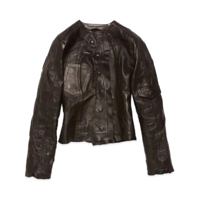 Acne Studios Creased Leather Jacket "Black"