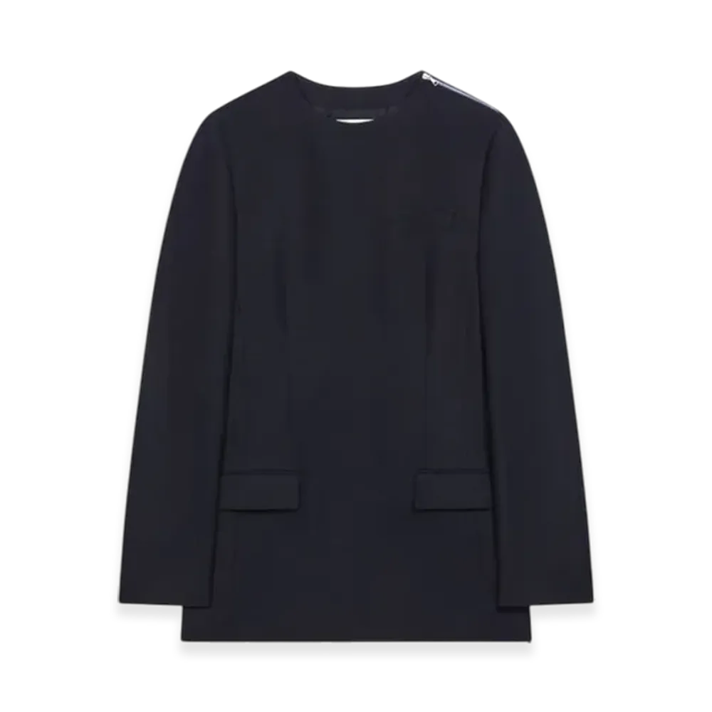 DRIES VAN NOTEN Slim Fit Tunic Blazer "Navy"