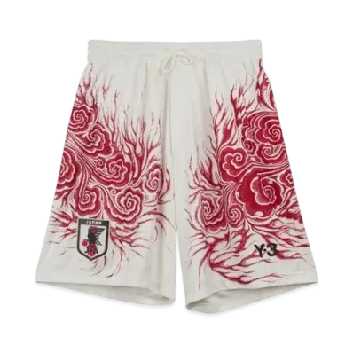 adidas Y-3 JFA Graphic Shorts "Core White/Team Power Red 2"