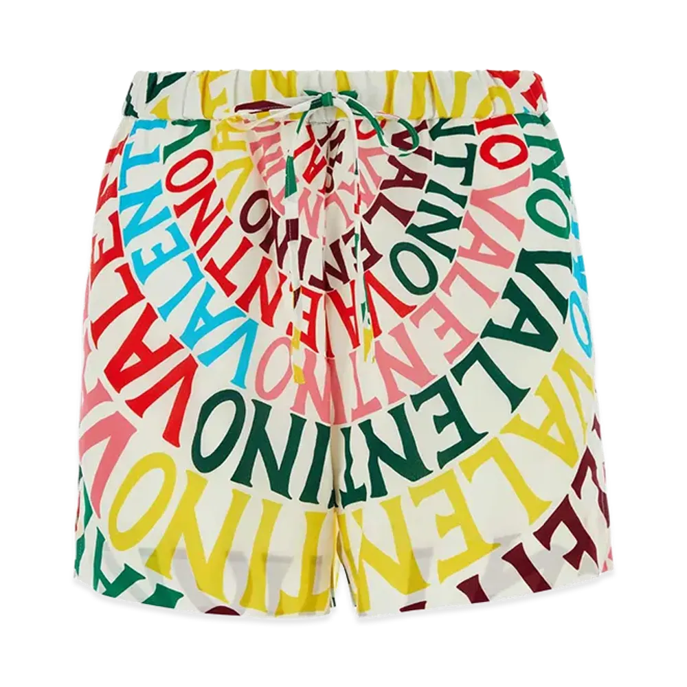 Valentino Women's Crepe Garavani Escape Shorts "Printed"