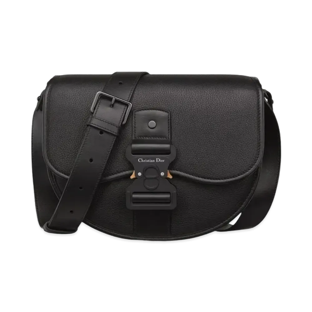 Dior Gallop Bag with Strap Grained Calfskin "Black"
