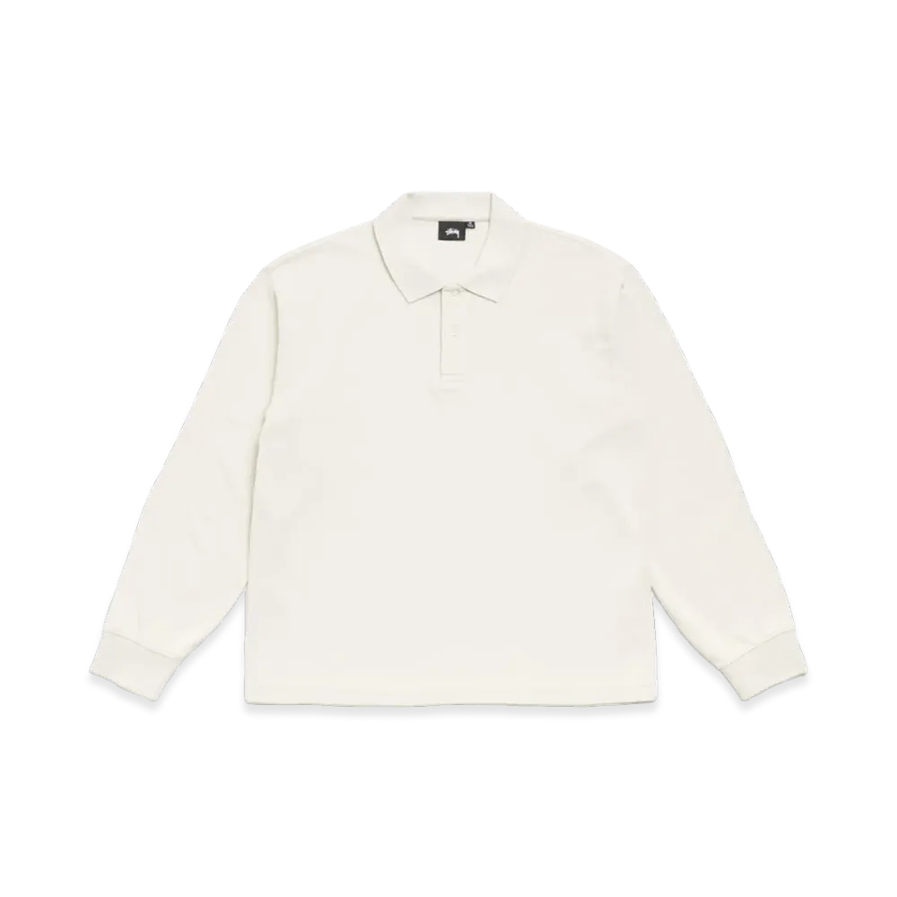 Stussy Classic Pique LS Polo "Bone"