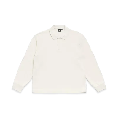 Stussy Classic Pique LS Polo "Bone"