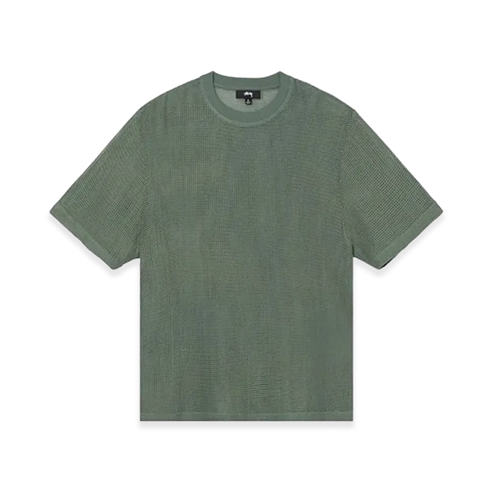 Stussy Cotton Mesh SS Crew "Green"