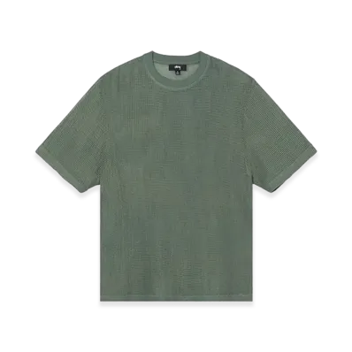Stussy Cotton Mesh SS Crew "Green"