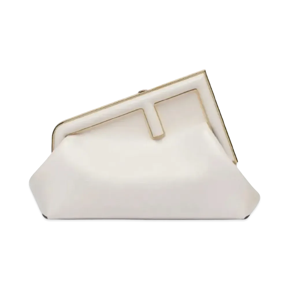 FENDI First Small Leather Bag "Light Gray"