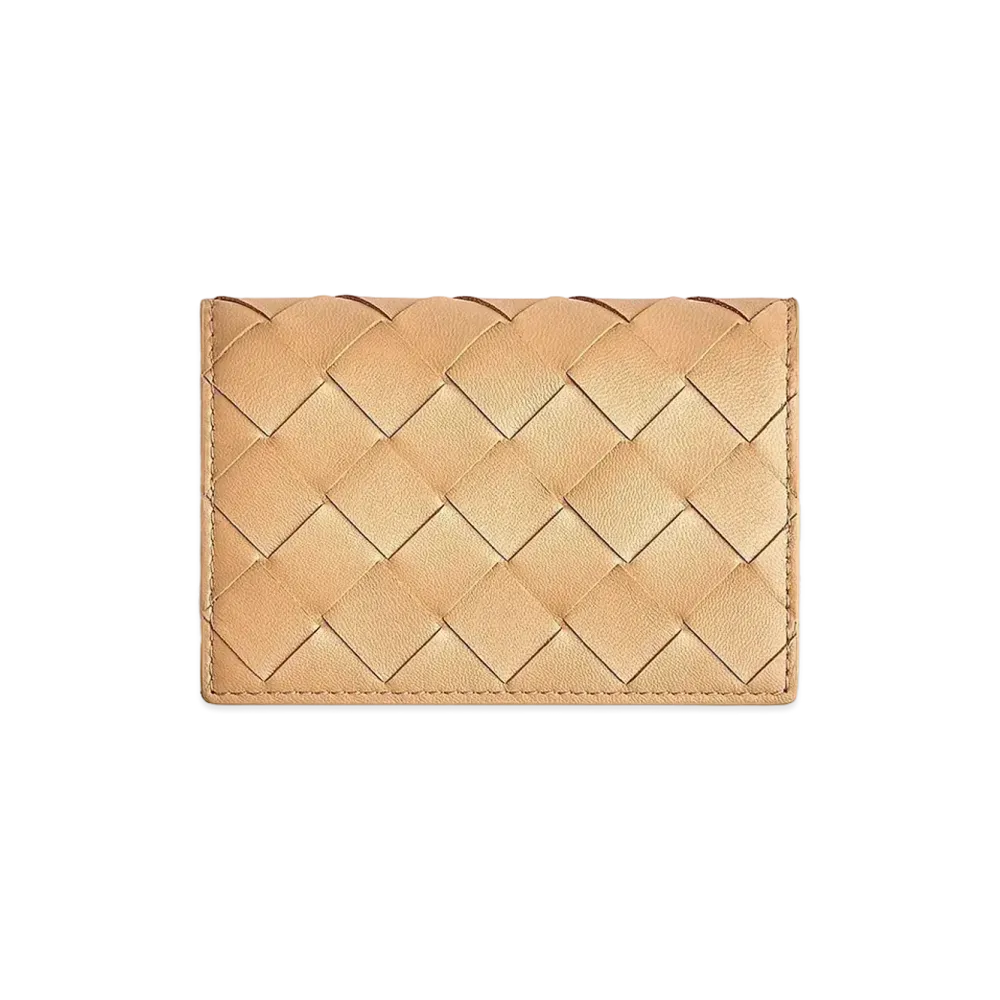 Bottega Veneta Business Card Holder "Almond"