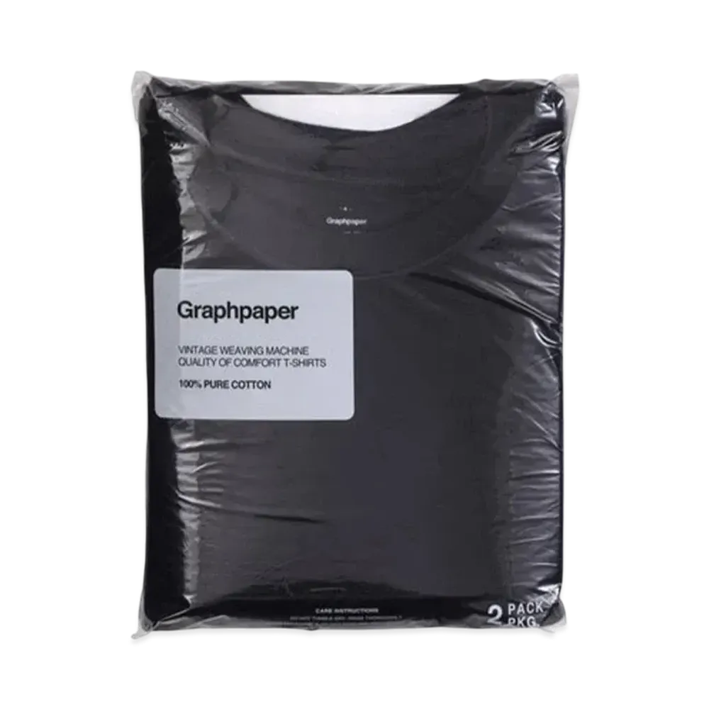 Graphpaper 2-Pack S/S Pocket Tee "Black"