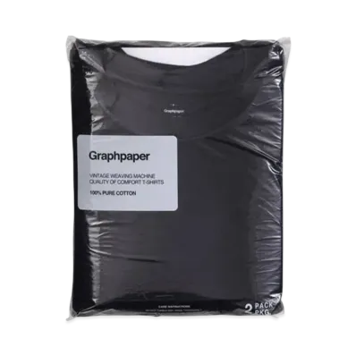 Graphpaper 2-Pack S/S Pocket Tee "Black"