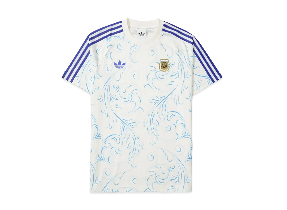 adidas Soccer Argentina Originals Allover Print Short Sleeve T-Shirt "Off-White"