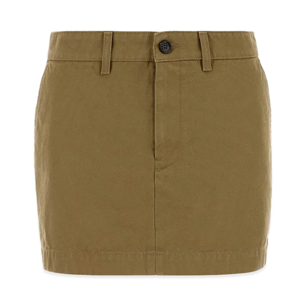 BALENCIAGA Women's Denim Mini Skirt "Beige/Khaki"