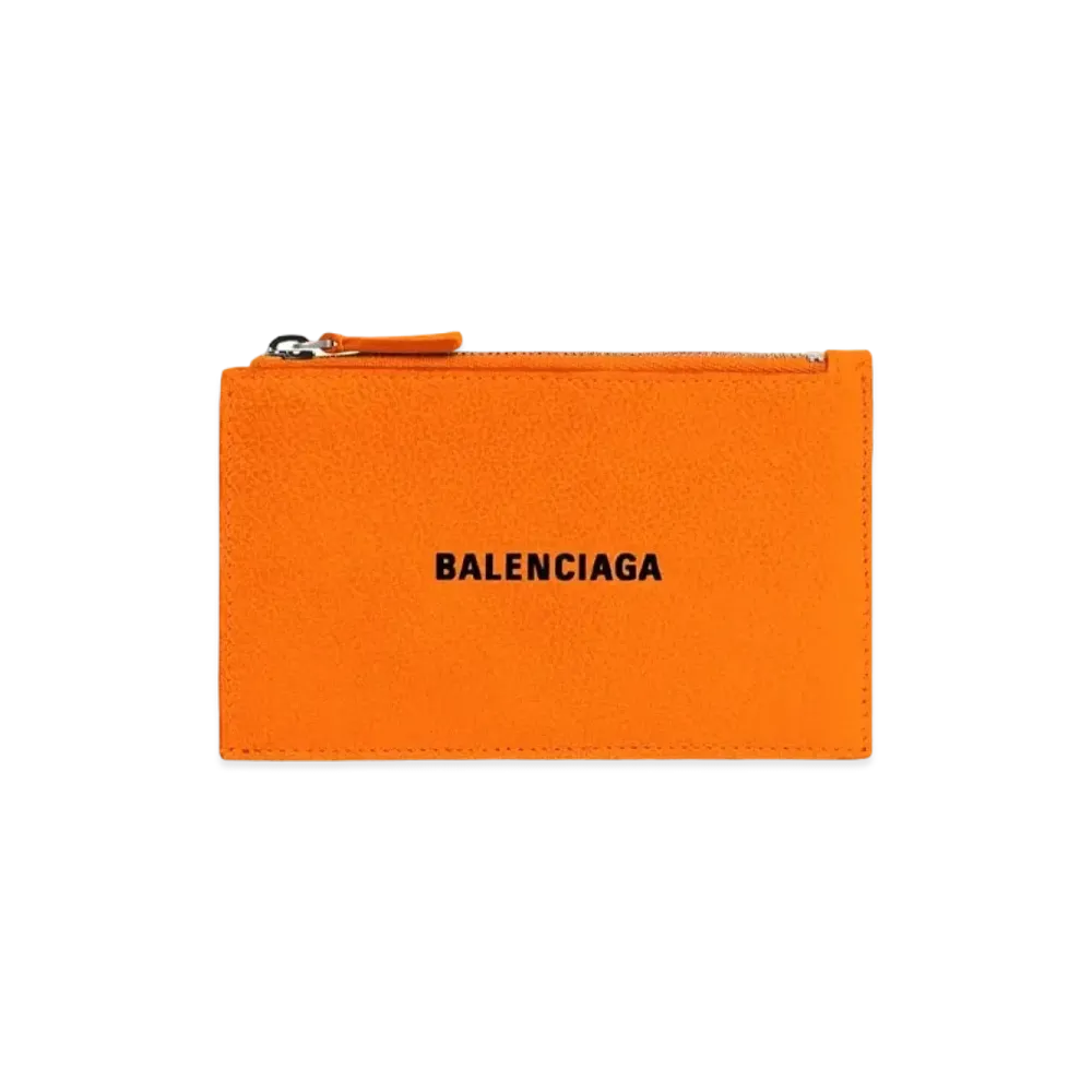 BALENCIAGA Cash Long Coin & Card Holder "Orange"