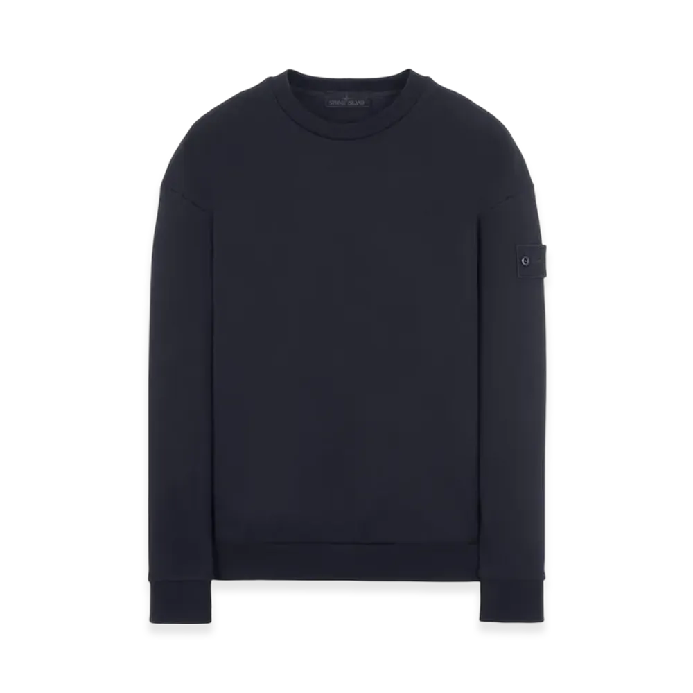 Stone Island 633F3 Ghost Piece Cotton Jersey Crewneck Sweatshirt - 22FW "Navy Blue"