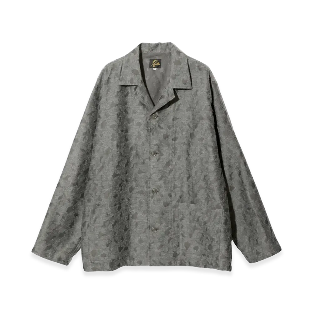 NEEDLES L/S Cabana Shirt Leopard JQ "Grey"