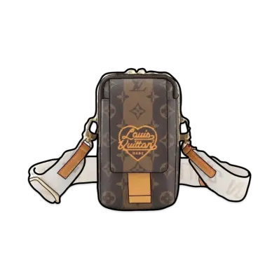 Louis Vuitton x NIGO FLAP DOUBLE PHONE POUCH "Brown"