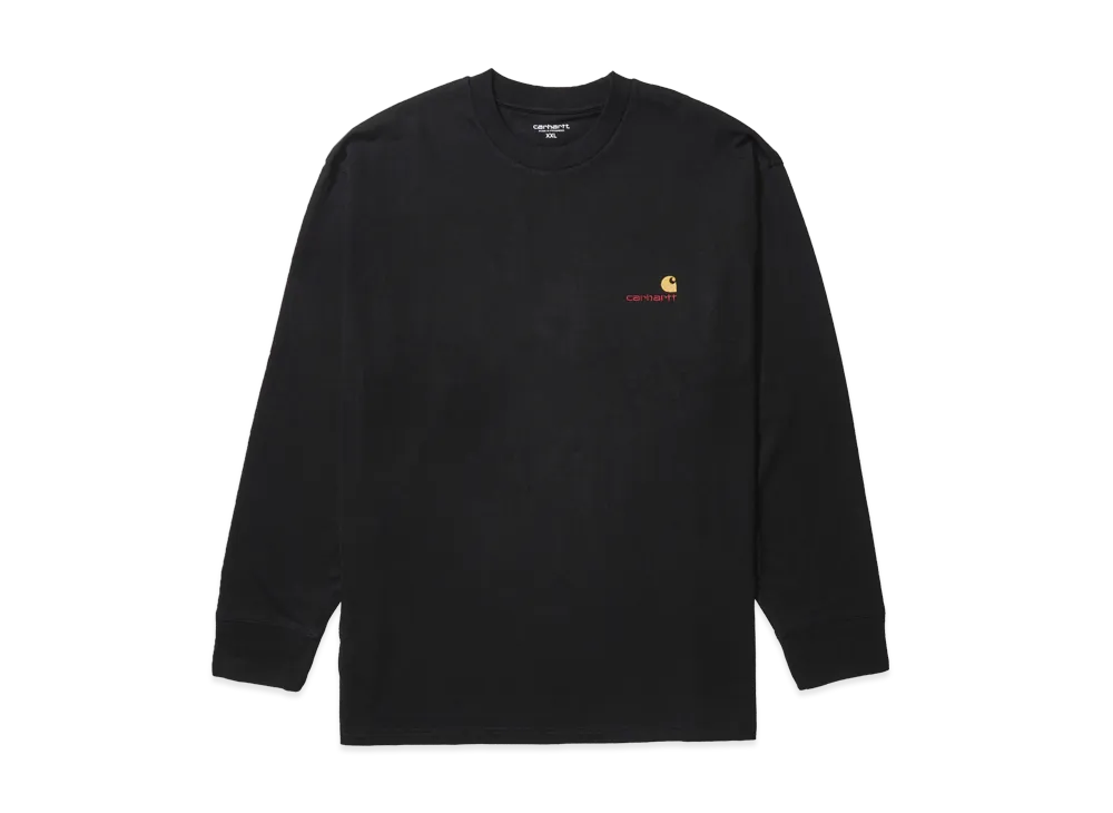Carhartt WIP Long Sleeve American Script T-Shirt "Black"