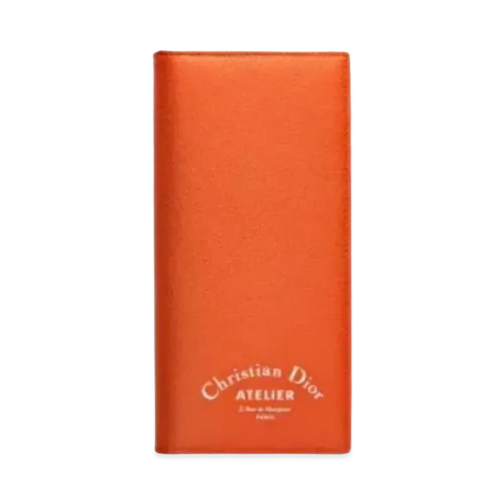 Dior Grain Calfskin Wallet "Orange"