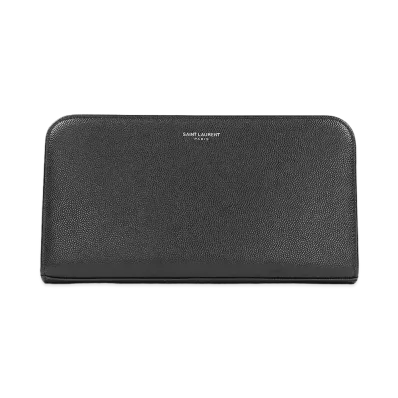 Saint Laurent Round Fastener Long Wallet "Black"