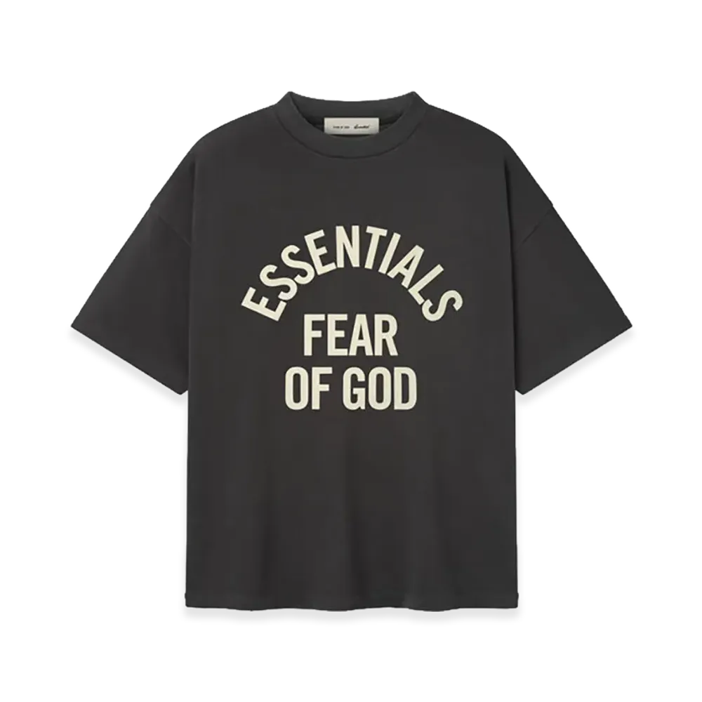 FEAR OF GOD ESSENTIALS Campus 90s Short Sleeve Tee "Faded Black"