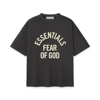 FEAR OF GOD ESSENTIALS Campus 90s Short Sleeve Tee "Faded Black"