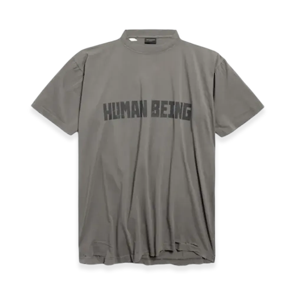 BALENCIAGA Human Being Shifted T-Shirt "Grey"