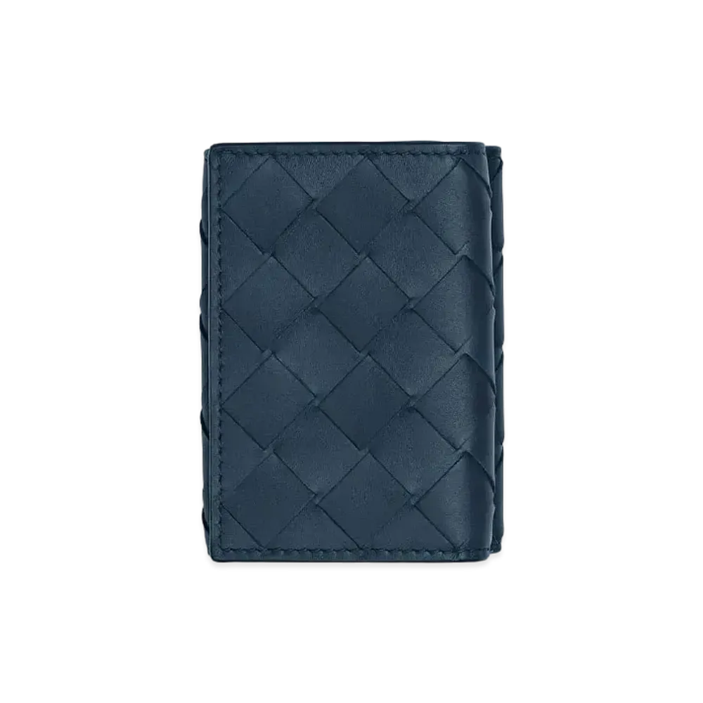 Bottega Veneta Tiny Tri-Fold Wallet "Deep Blue"