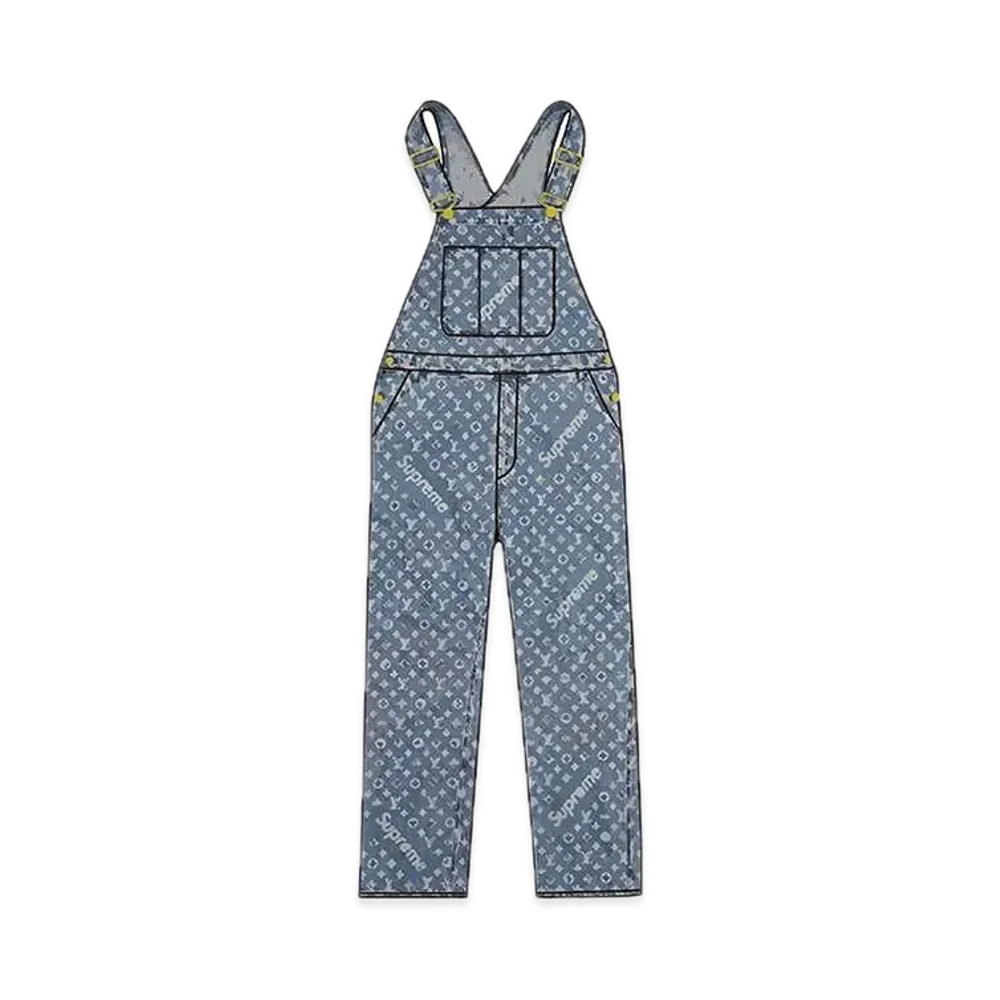 Supreme x Louis Vuitton Jacquard Denim Overalls "Blue"